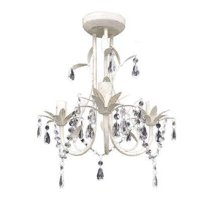 Candeliers de Vidaxl Kristal 2 ST ELEGANT WHITE