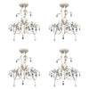 Candeliers de Vidaxl Kristal 4 ST Elegante White