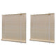 Vidaxl Roller Blinds 2 pezzi 120x160 cm Bamboo Natural