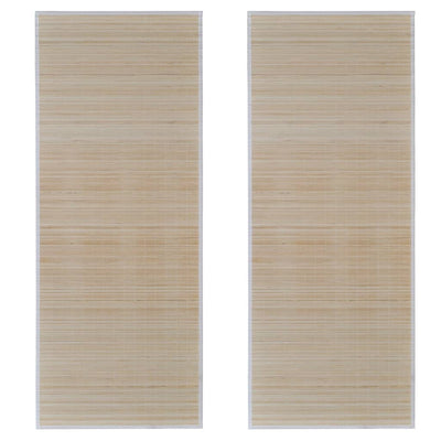 Alfombras Vidaxl 2 pc rectangular 120x180 cm bambú natural