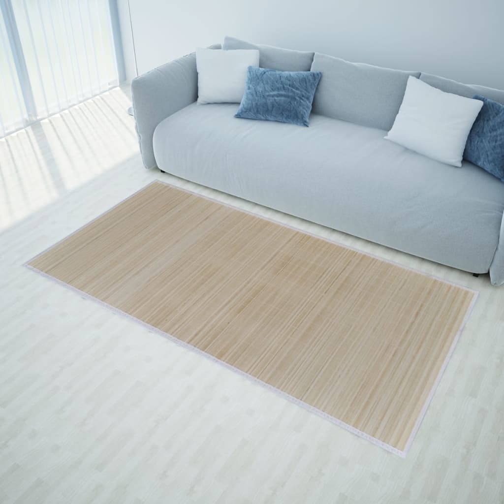 Alfombras Vidaxl 4 st rectangular 120x180 cm bambú natural