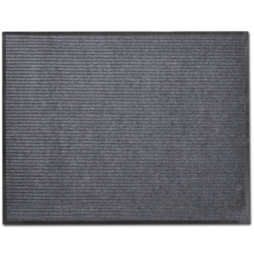 Vidaxl deurmatten 4 st 90x60 cm pvc grijs