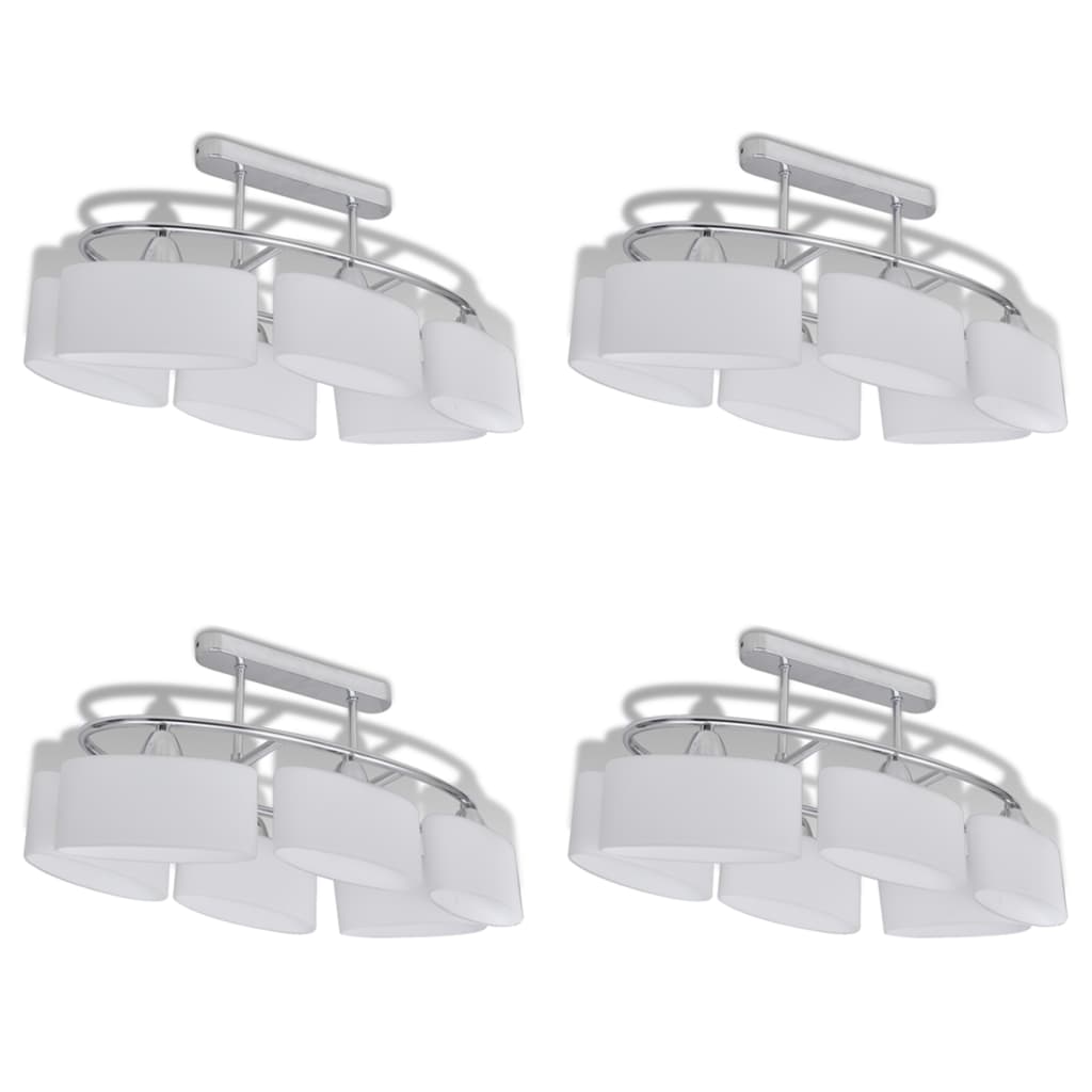Lampada a soffitto Vidaxl con ellips -cappe di vetro a forma di 4 St E14
