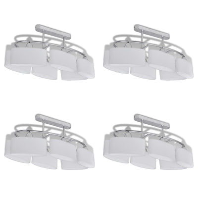 Lampada a soffitto Vidaxl con ellips -cappe di vetro a forma di 4 St E14