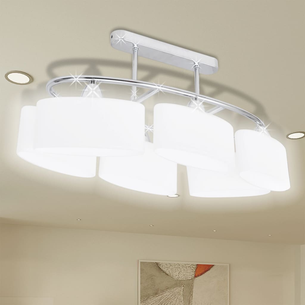 Lampada a soffitto Vidaxl con ellips -cappe di vetro a forma di 4 St E14