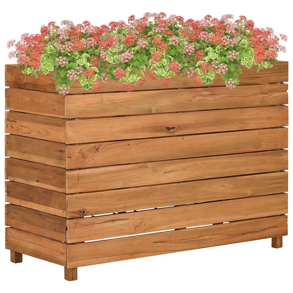 Vidaxl Planter Insertar 100x40x72 cm de teca y acero reciclados