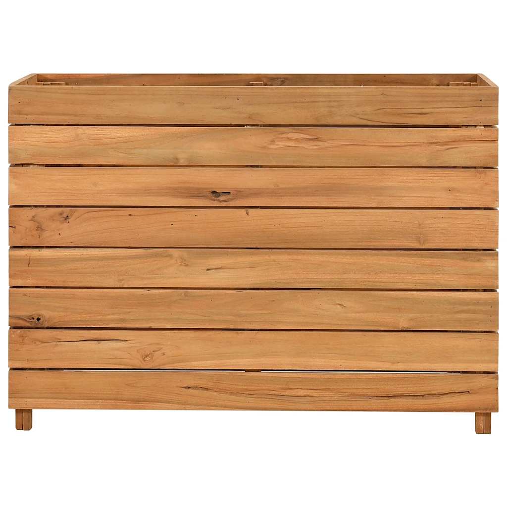 Vidaxl Planter Insertar 100x40x72 cm de teca y acero reciclados