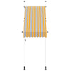 Vidaxl Luifel extensible a 100 cm de rayas amarillas y azules de 100 cm