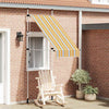 Vidaxl Luifel extensible a 100 cm de rayas amarillas y azules de 100 cm