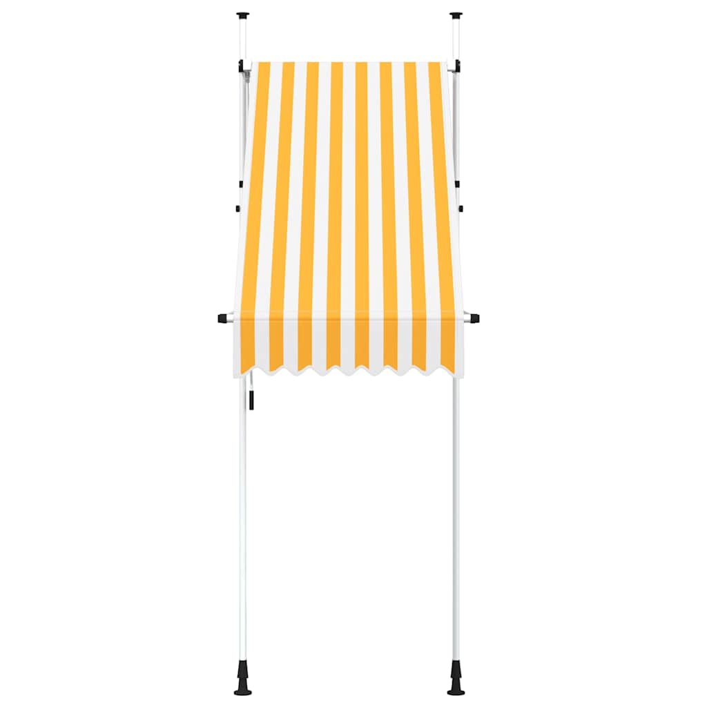 Vidaxl Luifel estensibile manualmente 100 cm arancioni e bianche