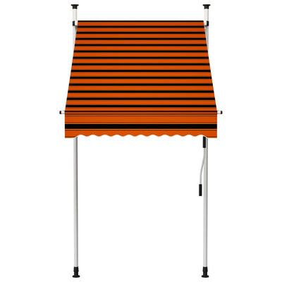 Vidaxl luifel handmatig uittrekbaar 100 cm oranje en bruin