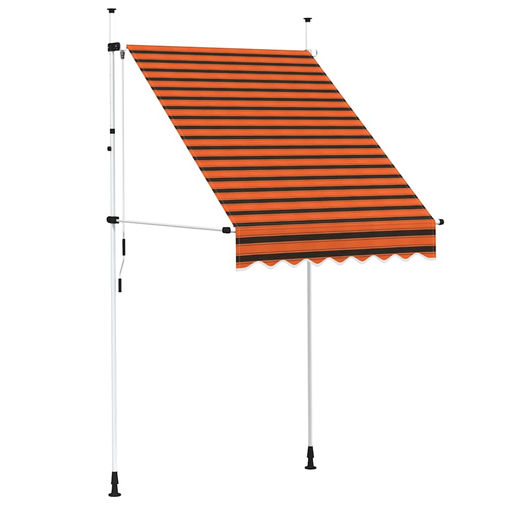 Vidaxl Luifel estende manualmente 150 cm arancione e marrone