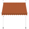 Vidaxl luifel handmatig uittrekbaar 250 cm oranje en bruin