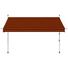 Vidaxl Luifel manualmente extensible 300 cm de naranja y marrón