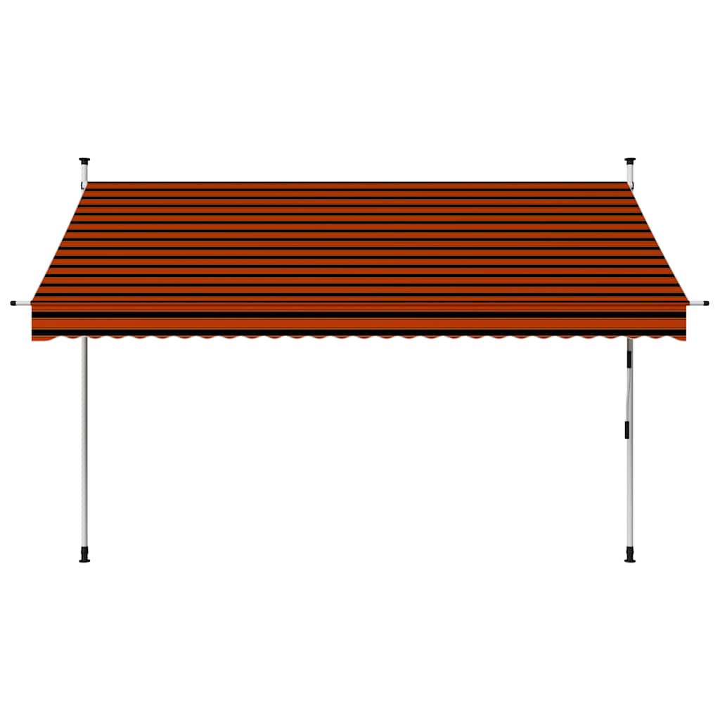 Vidaxl Luifel manualmente extensible 300 cm de naranja y marrón