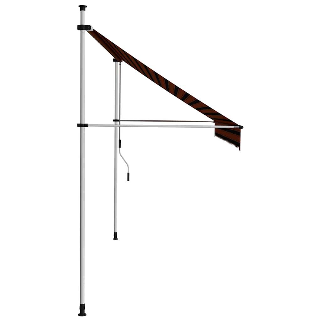Vidaxl Luifel manualmente extensible 300 cm de naranja y marrón