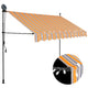 Vidaxl Luifel estendibile manualmente con LED 300 cm giallo e blu
