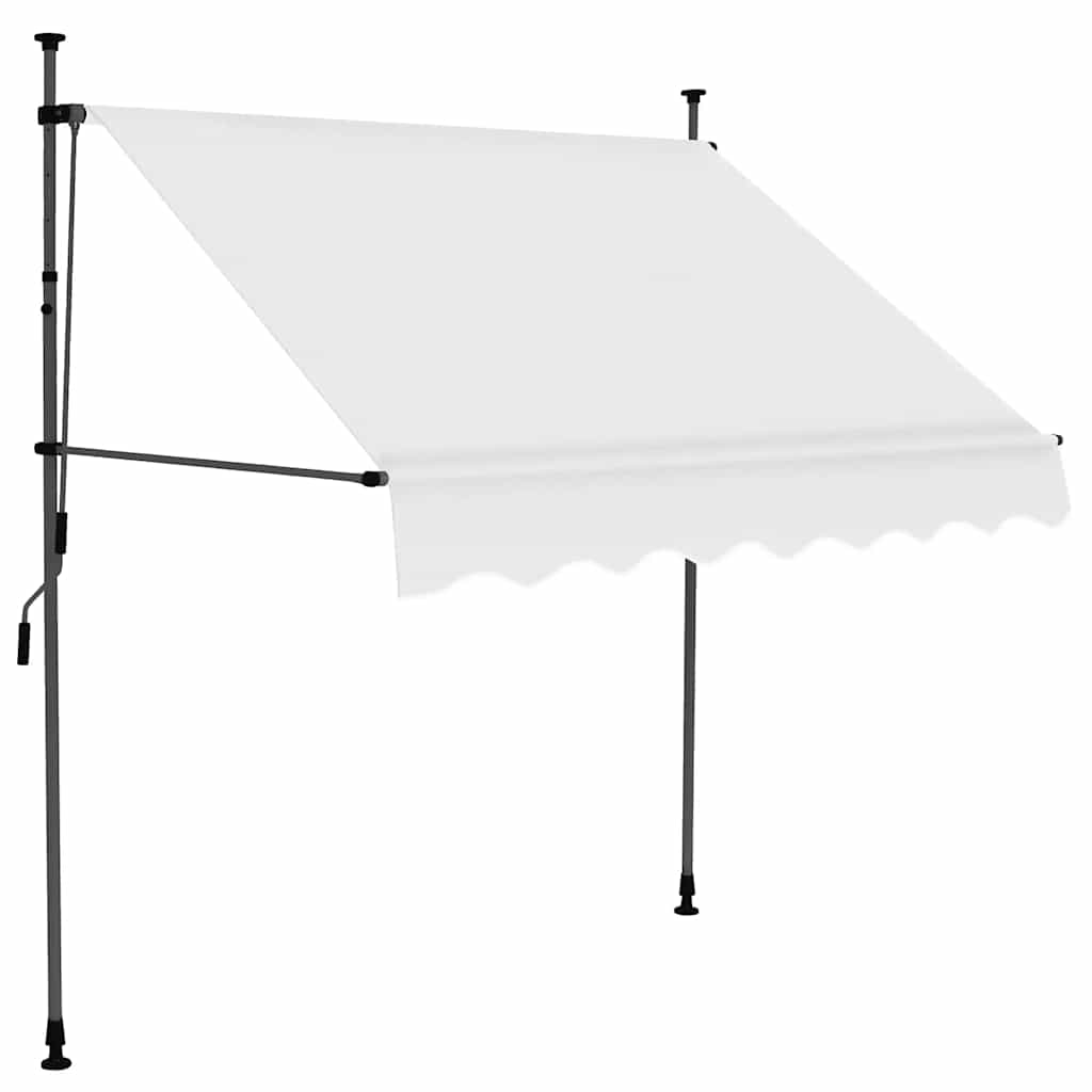 Vidaxl luifel handmatig uitschuifbaar met led 100 cm crèmekleurig