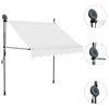 Vidaxl Luifel estendibile manualmente con crema a 100 cm a LED