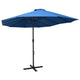 Sombrilla VidaXL con poste de aluminio 460x270 cm azul