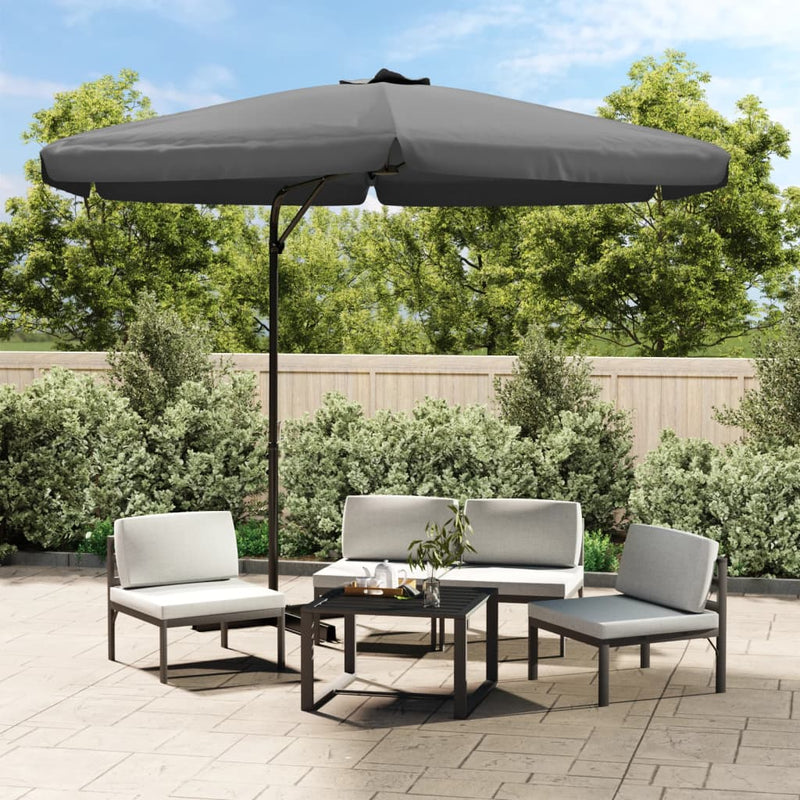 Parasol Vidaxl con pole de acero 300 cm de antracita