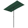 Vidaxl Parasol con poste de aluminio 180x110 cm verde