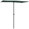 Vidaxl Parasol con poste de aluminio 180x110 cm verde