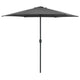 Parasol Vidaxl con poste de aluminio 270x246 cm de antracita