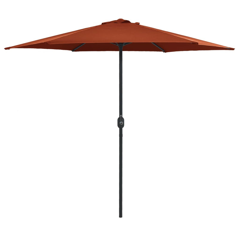 Vidaxl Parasol con poste de aluminio 270x246 cm Terracota -Coled