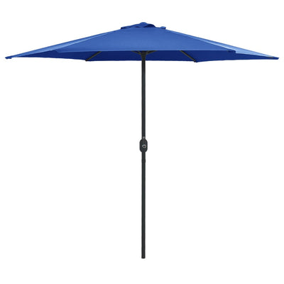 Vidaxl Parasol con polo in alluminio 270x246 cm blu azure