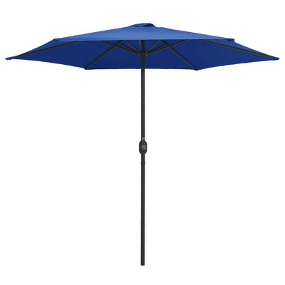 Vidaxl Parasol con polo in alluminio 270x246 cm blu azure