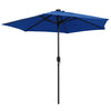 Parasol Vidaxl con iluminación LED y poste de aluminio 270 cm azul azul