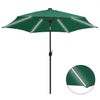 Vidaxl Parasol con illuminazione a LED e polo in alluminio 300 cm verde