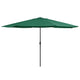 Vidaxl Parasol con poste de metal de 390 cm verde