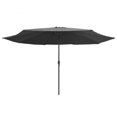 Vidaxl Parasol con polo metallico antracite 390 cm