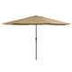 Vidaxl Parasol con polo metallico 390 cm taupe
