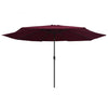 Vidaxl parasol met metalen paal 390 cm bordeauxrood