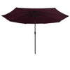 Vidaxl parasol met metalen paal 390 cm bordeauxrood