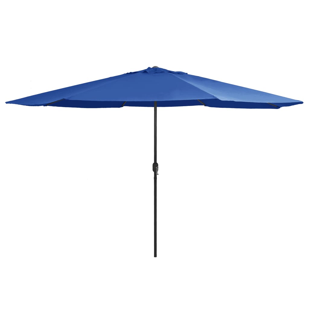 Vidaxl Parasol con polo metallico 390 cm azzurro blu