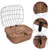 Cestino per manubrio in bicicletta Vidaxl con coperchio 50x45x35 cm salici naturali