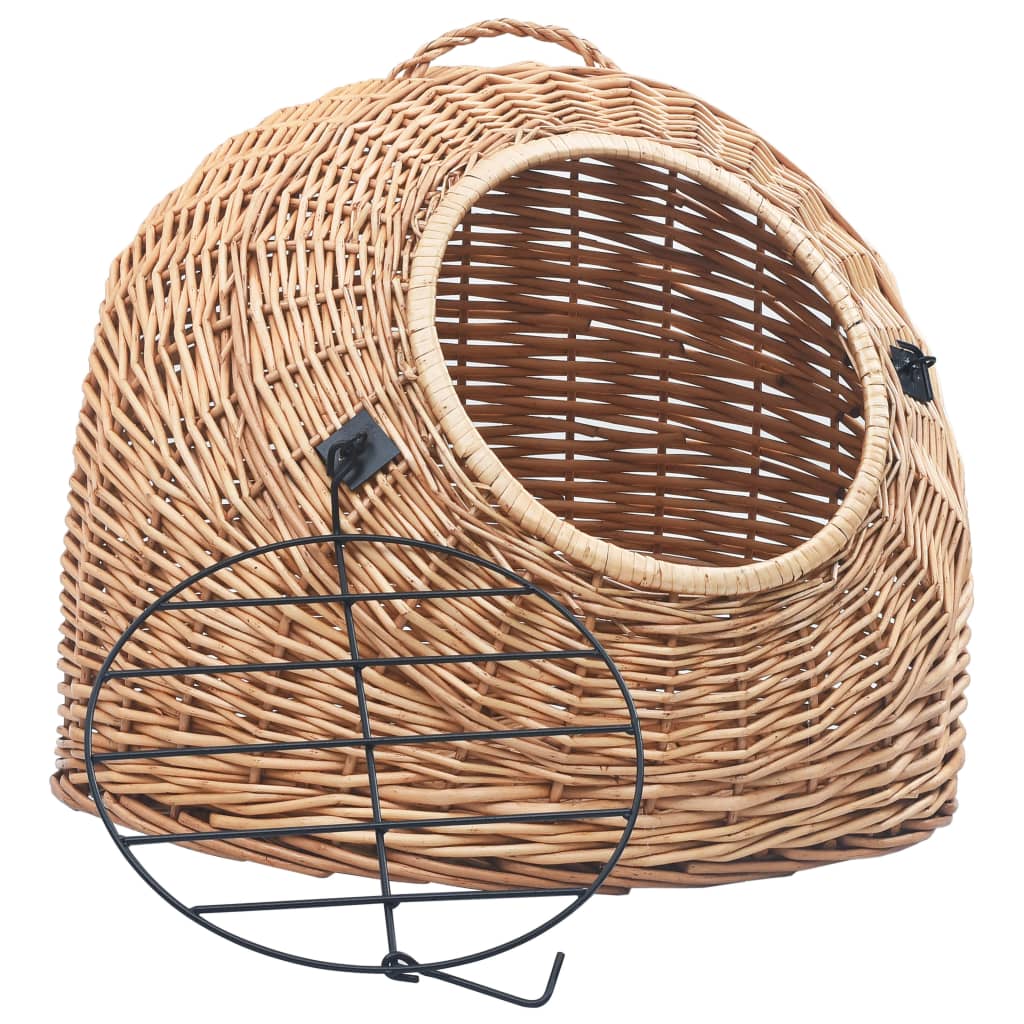Vidaxl Cat Carrier 60x45x45 CM Willow Willow Madera