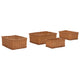 Set di cestini impilabili Vidaxl da 4 pezzi, marrone salice