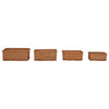 Vidaxl Cesta de 4 piezas Conjunto de sauces apilables Brown