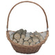 Cesta de madera Vidaxl con mango 57x46.5x52 cm Willow Wood Brown