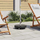 Vidaxl parasolvoet rond 30 kg graniet zwart