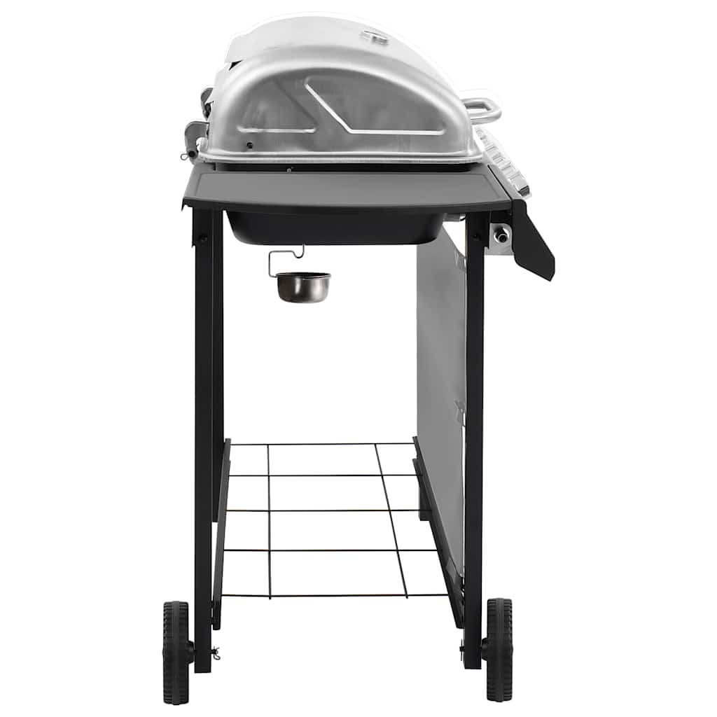 Barbacoa de gas Vidaxl con 6 quemadores de color negro y plateado