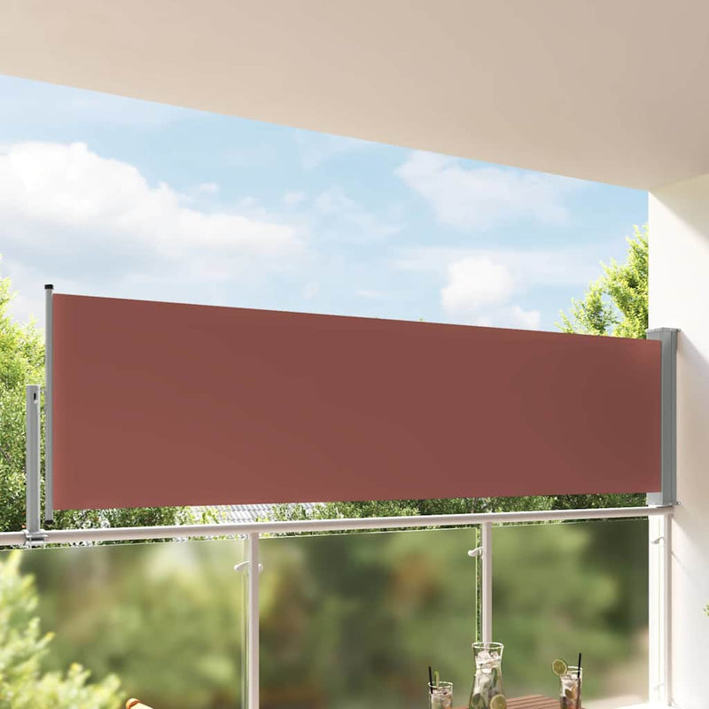 Pantalla de jardín Vidaxl extensible 100x300 cm de marrón