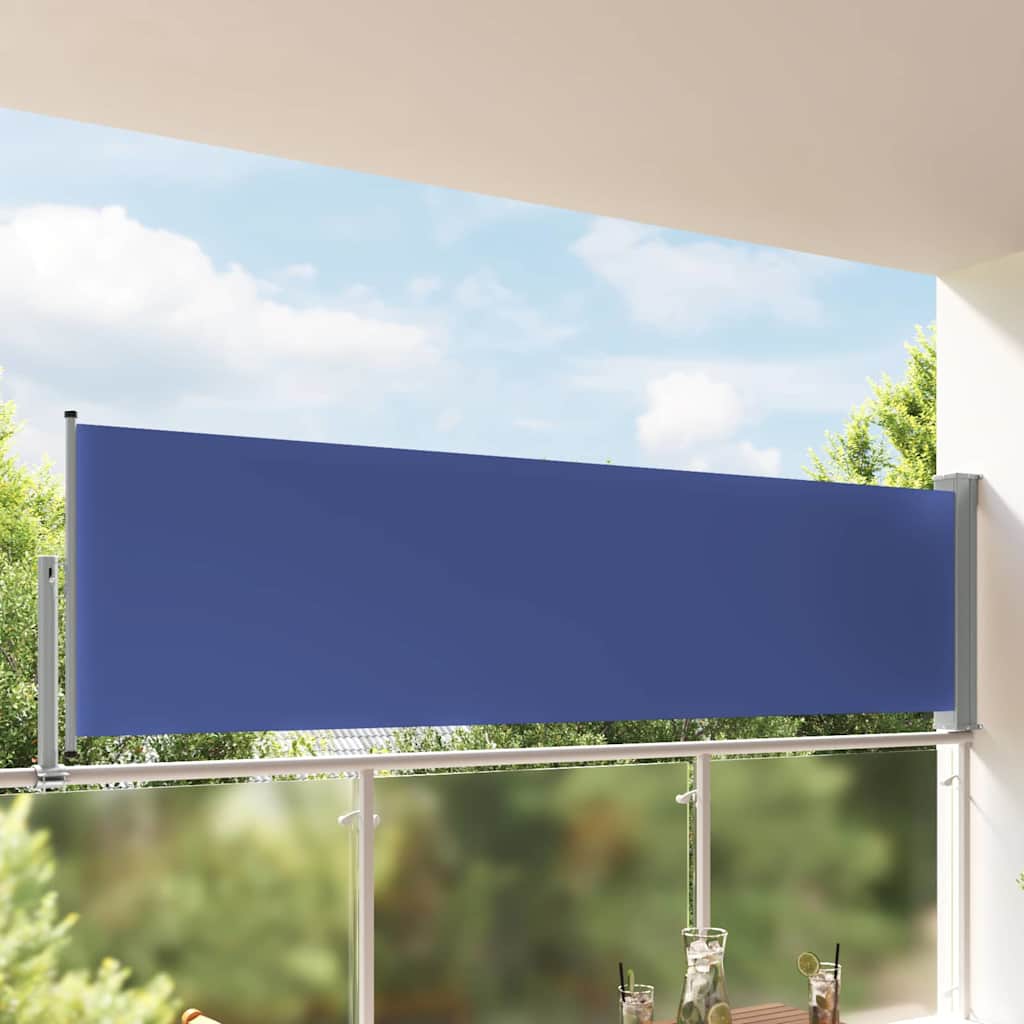 Vidaxl tuinscherm uittrekbaar 100x300 cm blauw