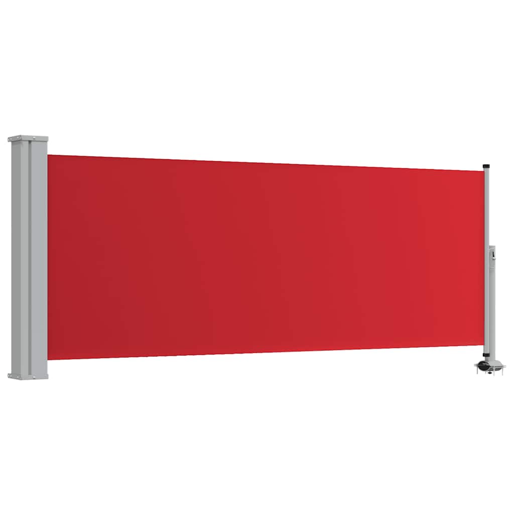 Pantalla de jardín Vidaxl extensible 100x300 cm rojo