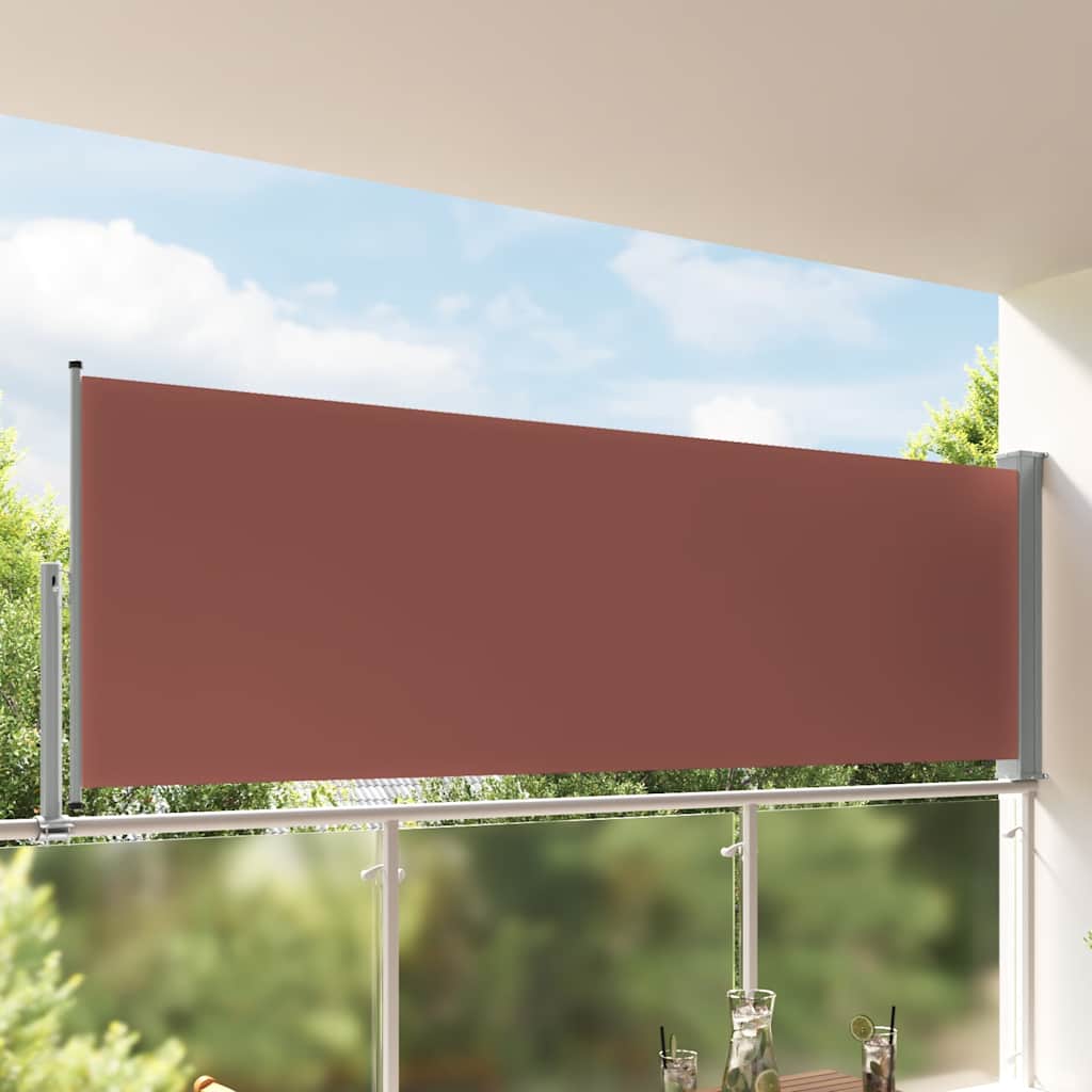 Vidaxx biombo de jardín extensible 120x300 cm marrón